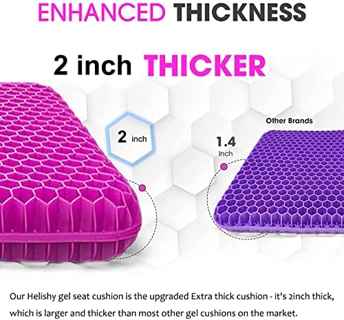 Gel Seat Cushion for Long Sitting, Extra Thick Gel Cushion for Wheelchair Soft - Image 4