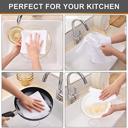 Kitinjoy 100% Cotton Waffle 8-Pack Kitchen Towels - Image 4