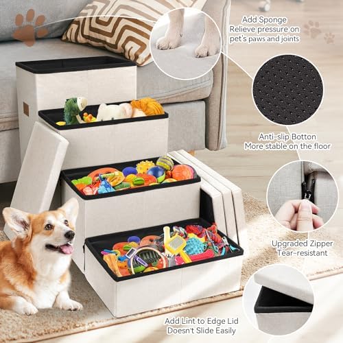 Zerbuger Dog Stairs with Storage - Image 5