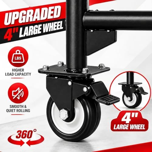 [Upgraded Rolling Tire Rack for Garage, Tire Storage Rack, Heavy-Duty Wheel Rack - Image 3