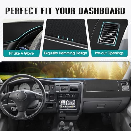 FIILINES Dash Cover for 1998-2002 2003 2004 Toyota Tacoma, Dashboard Mat for - Image 3