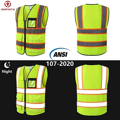 Reflective Safety Vest for Men Women Construction Vest ANSI Standard AP1 - Image 4