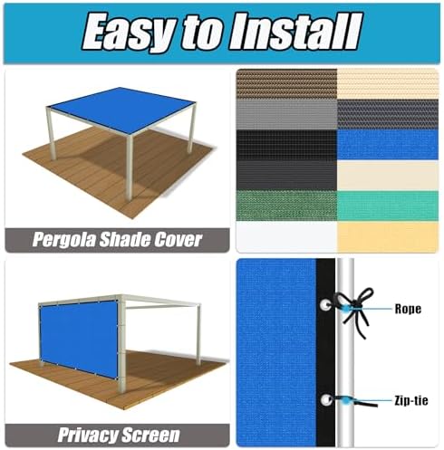Amagenix 90% Pergola Shade Cover 4' X 8' Sun Shade Cloth - Image 4