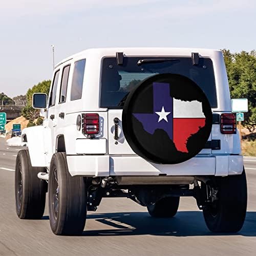 Texas Flag Spare Tire Cover Wheel Tire Cover Fit Trailer, SUV and Many Vehicle - Image 3