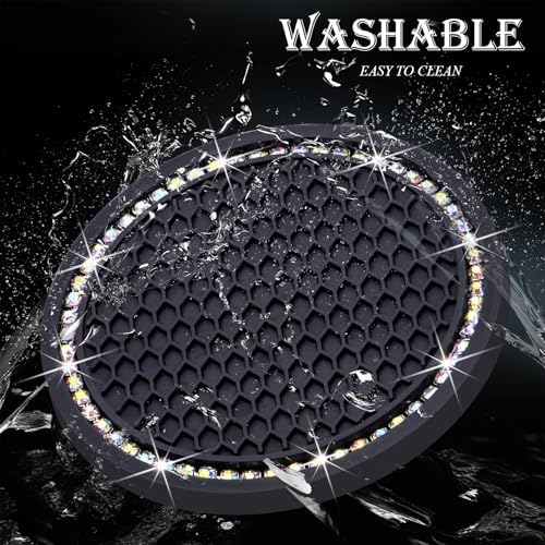 2PCS Bling Cup Holder Coaster, 2.75 Inch Auto Car Cup Holder Insert Coasters - Image 5