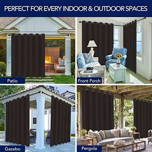 PureFit Outdoor Curtains for Patio Waterproof Weatherproof Outside Curtains - Image 5