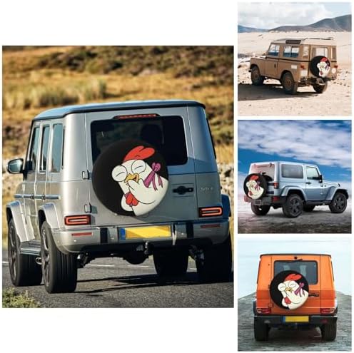 Funny Chicken Bro Spare Tire Cover Waterproof Wheel Cover 14 Inch Universal Fit - Image 4