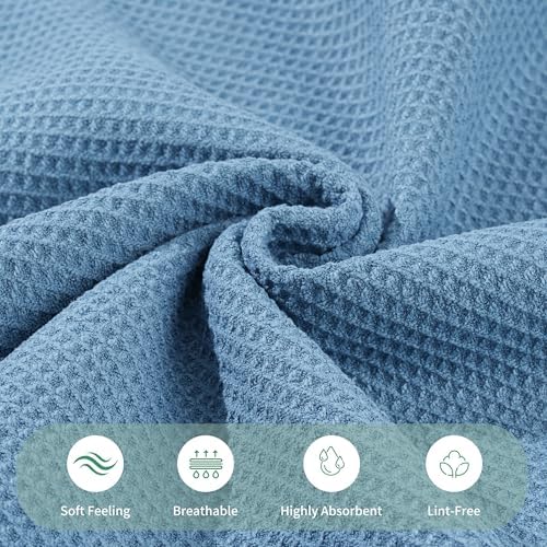 MICROFI Waffle Weave Bath Towel Set, Microfiber, 4 Pieces, Quick Dry, - Image 2