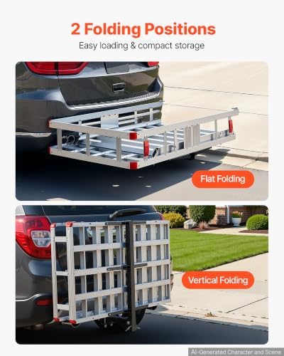 VEVOR Hitch Mount Wheelchair Carrier, 500LBS Mobility Scooter Carrier - Image 3