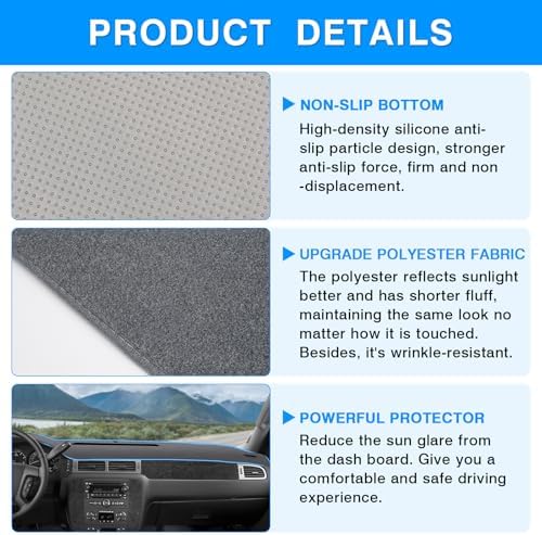 Autorder Gray Dashboard Cover Mat - Image 6