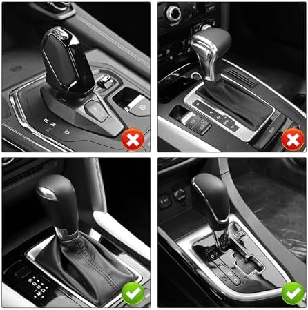 Car Gear Shift Knob with 4 Adaptive Parts, Leather 5 Speed Shift Knobs - Image 4