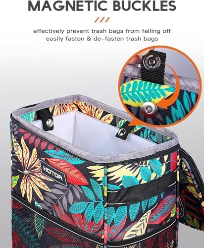 HOTOR Car Trash Can, Leakproof Car Organizer, Autumn Leaves - Image 3
