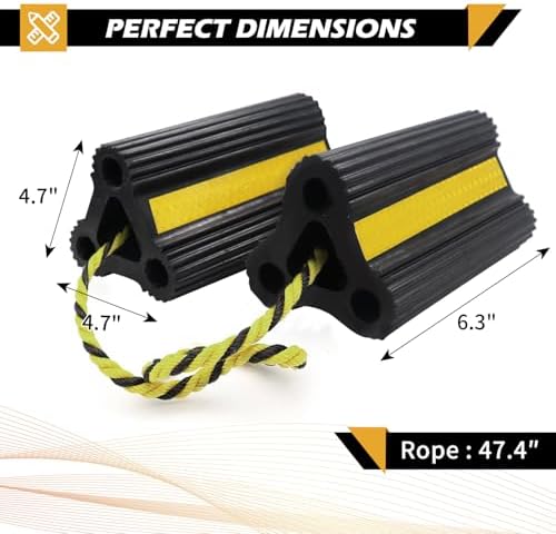 Wheel Chocks for Trailers 1 Pair 2 Pack - Image 2