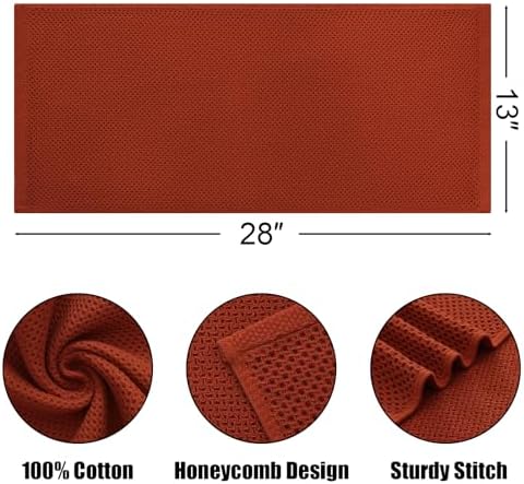 Kitinjoy 100% Cotton Waffle 4-Pack Kitchen Towels - Image 2
