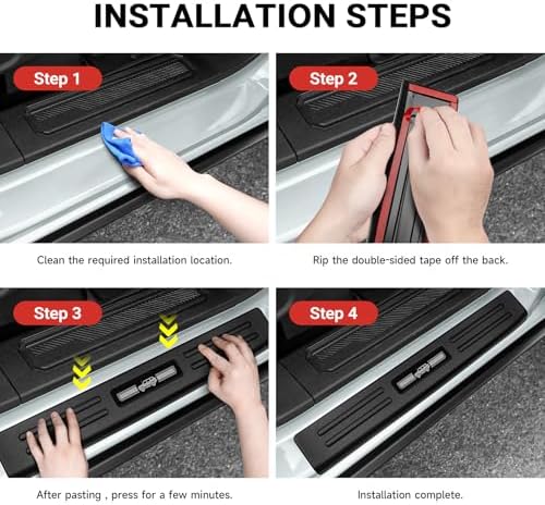 Hellet 4PCS Car Door Sill Protector - Image 7