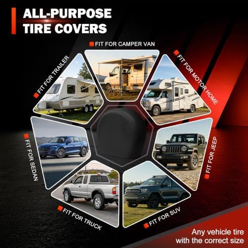 Explore Land Tire Covers 2 Pack Fit Tire Diameters 26-28.75 inch - Image 3