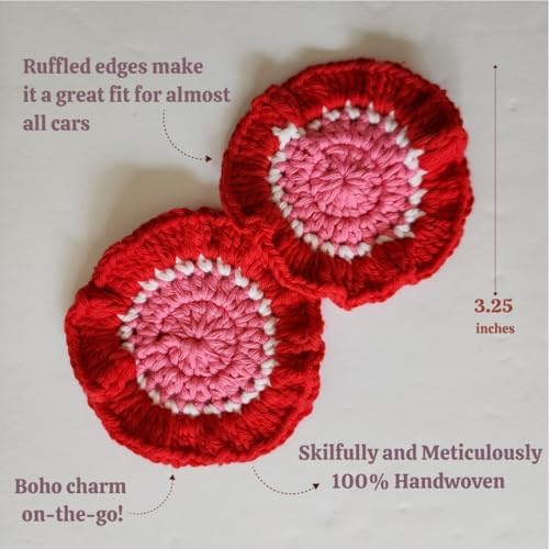 Cotton Crotchet Ruffled Flower Coaster Set - Image 5