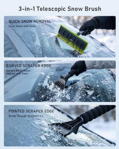helloleiboo 55.7" Snow Brush and Ice Scrapers - Image 3