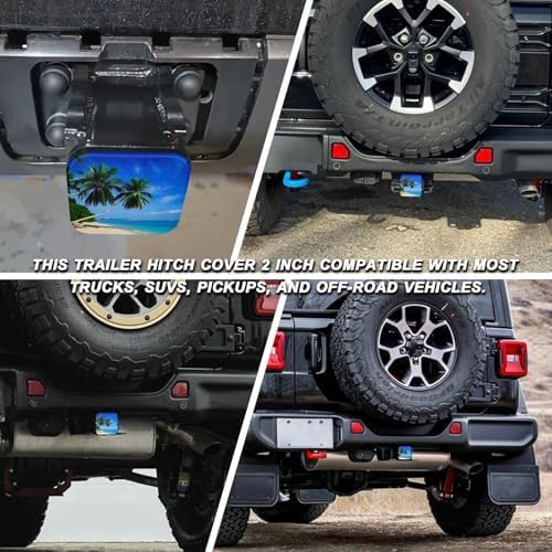 Trailer Hitch Cover 2 Inch Square Receiver Hitch Cover Rubber Tube Plug - Image 5
