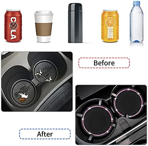 4 Pack Car Coasters, Universal Vehicle Bling Car Coaster, Cute Rhinestone - Image 4