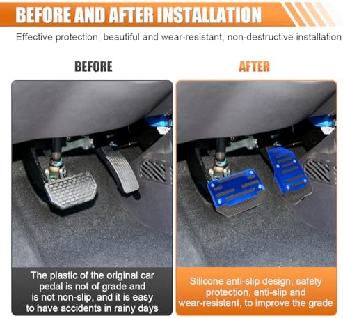 ZIMISI 2PCS Non-Slip Car Pedal Covers, Automatic Transmission Gas Pedal Pads Kit - Image 5