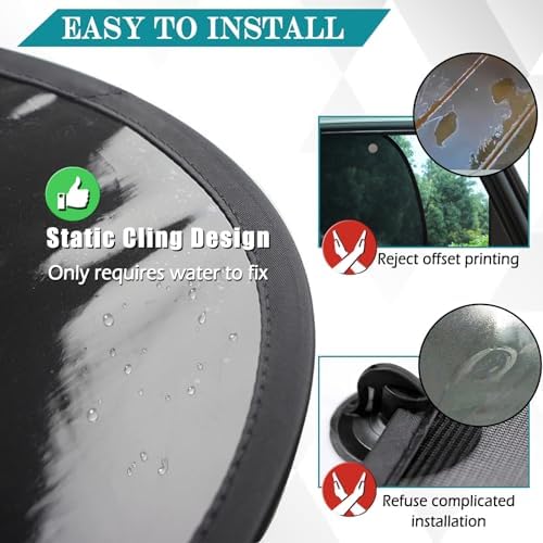 Mini Car Sun Shade for Driver, Static Cling Sun Visor for Safe Driving -2PC - Image 5