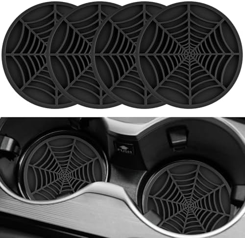 Alpmosn 4PCS Spider Web Car Coasters by alpmosn