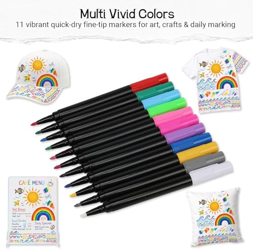 24 PCS Rose Liquid Chalk Markers Wet or Dry Erase Fine Tip Neon Pens - Image 3