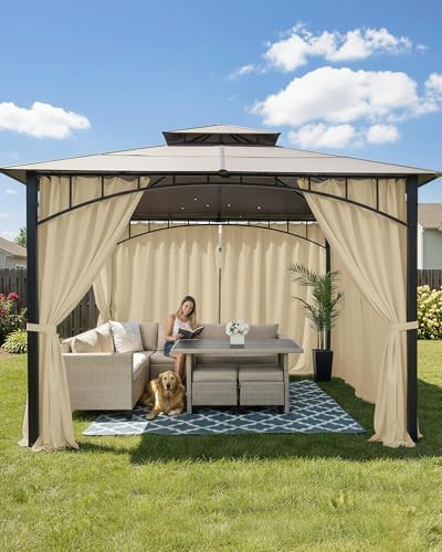 Outdoor Curtains for Patio Waterproof Rod Pocket 4 Pcs 54x84 Inch Cream - Image 2