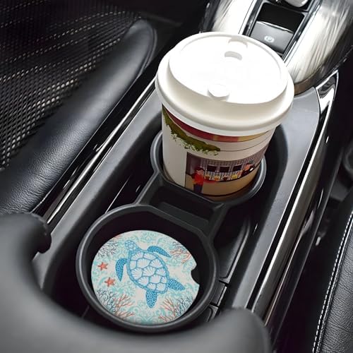 Sea Turtle Ocean Car Coasters for Cup Holder - Image 7