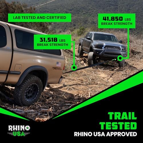 Rhino USA Recovery Combo Kit - 20ft Tow Strap & Hitch Receiver - Image 7