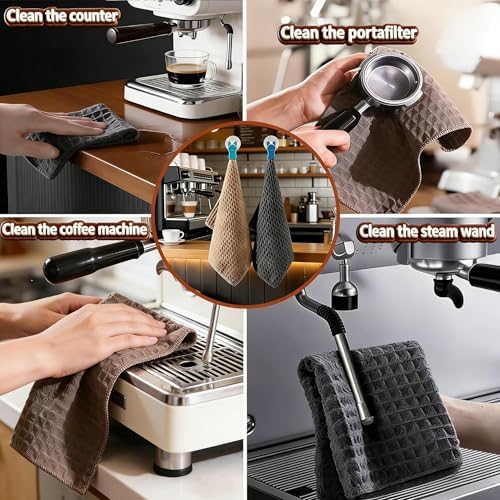 8Pack Barista Towels, Waffle weave microfiber towel - Image 2