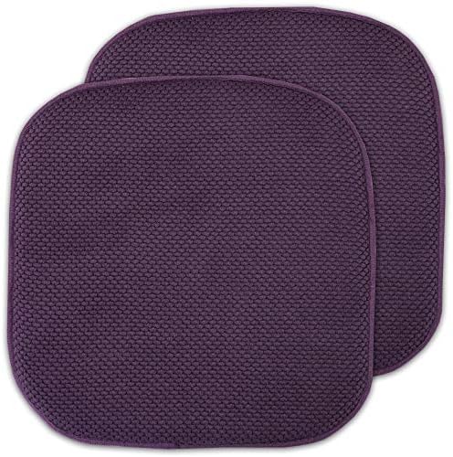 Sweet Home Collection Cushion Memory Foam Chair Pads Honeycomb Nonslip Back by SweetHomeCollection