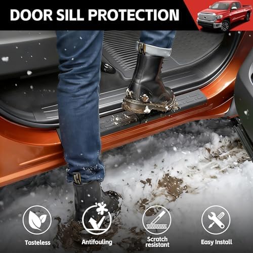 Door Sill Guards Kit Fit for 2014-2021 Toyota Tundra Accessories Entry Guard - Image 4