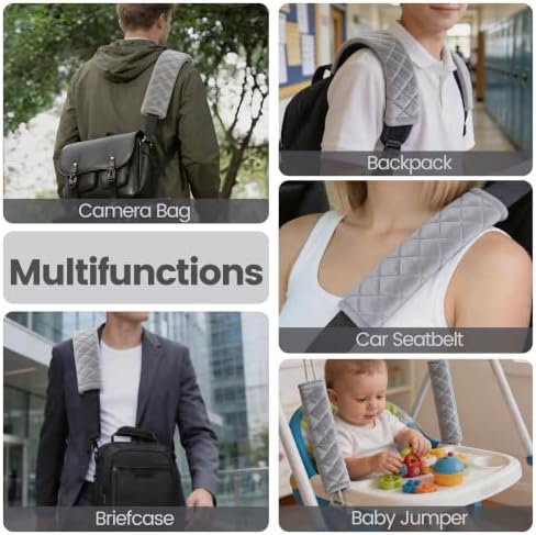 Amooca 2 Pack Seat Belt Covers Soft Shoulder Pad - Image 3