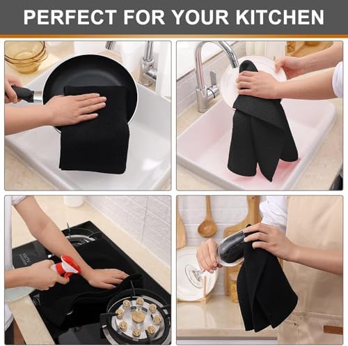 Kitinjoy 100% Cotton Waffle 12-Pack Kitchen Towels - Image 4