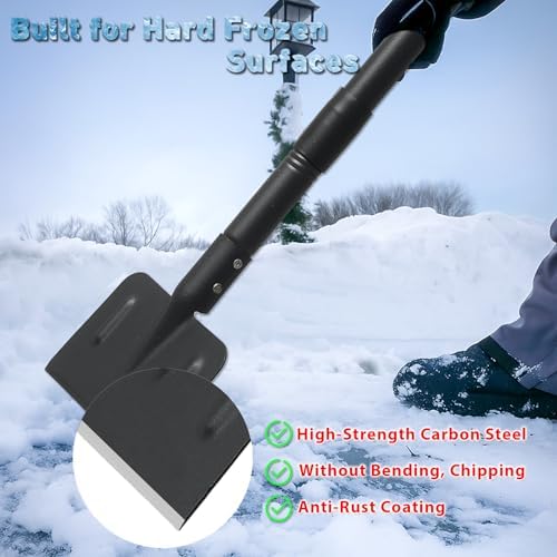 Heavy Duty Ice Scraper-1.5" Thick Metal Handle - Image 3