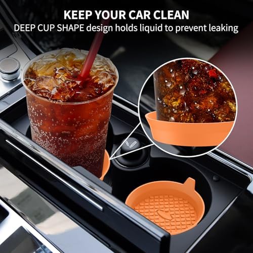 ME.FAN Car Cup Holder Coasters Silicone Cups Mats, Automotive Universal - Image 3
