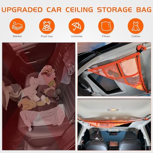 3 Handles Car Ceiling Cargo Net - Image 5