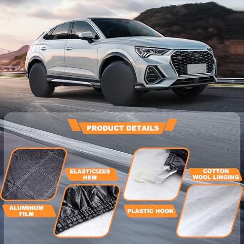 Set of 2 Tire Covers, Waterproof Aluminum Film Tire Sun Protectors, - Image 3