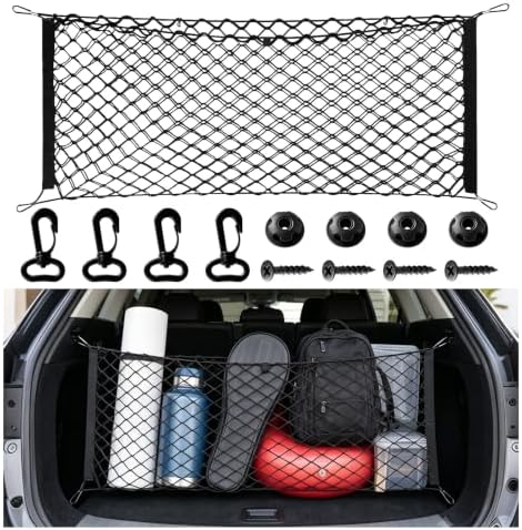 BFXM Cargo Net for SUV, 43.3"x15.7" Dual-Layer Nylon Trunk Net by BFXM