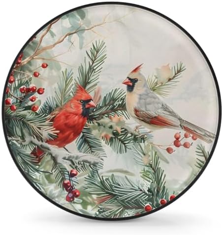 Spare Tire Cover for RV Trailer, Winter Cardinal Tire Covers Universal Fit for by Unknown