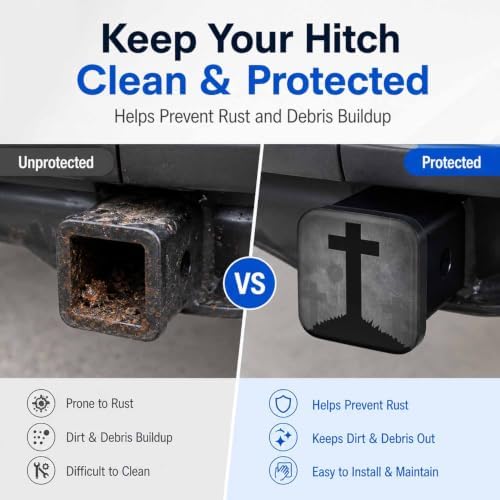 2" Hitch Cover Christian Cross Rubber Tow Hitch Covers Hitch Protector Covers - Image 5