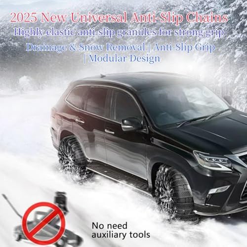 10 Pack Tire Chains, Universal Emergency Tire Chains, Adjustable Plastic - Image 5