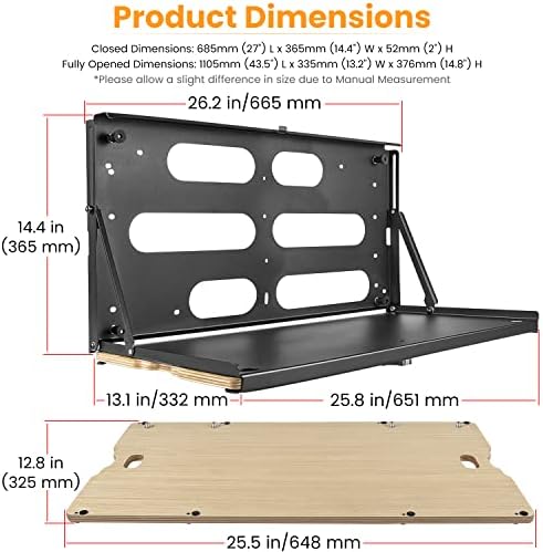 E-cowlboy Drop Down Tailgate Table - Image 5