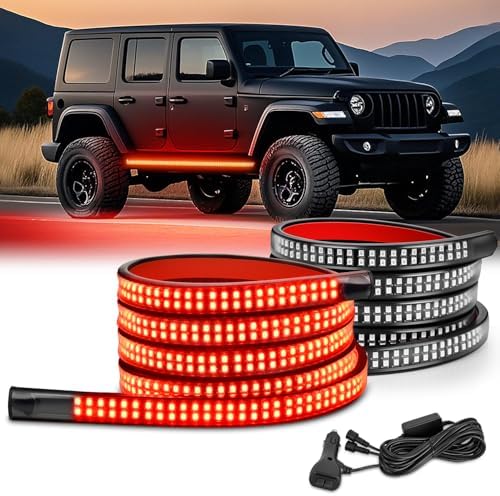 Nilight 2PCS 70 Inch Running Board LED Lights Strip Red by Nilight