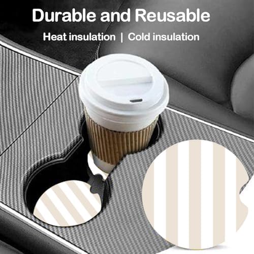 Ceramic Car Coasters – Absorbent Car Cup Holder Coaster Set - Image 3