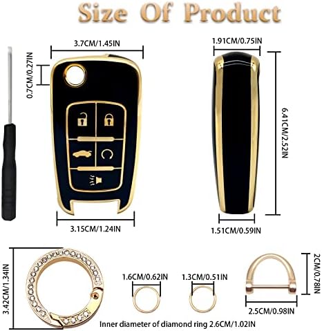 Vrasly Compatible with Chevy Key Fob Cover with Keychain Lanyard - Image 2