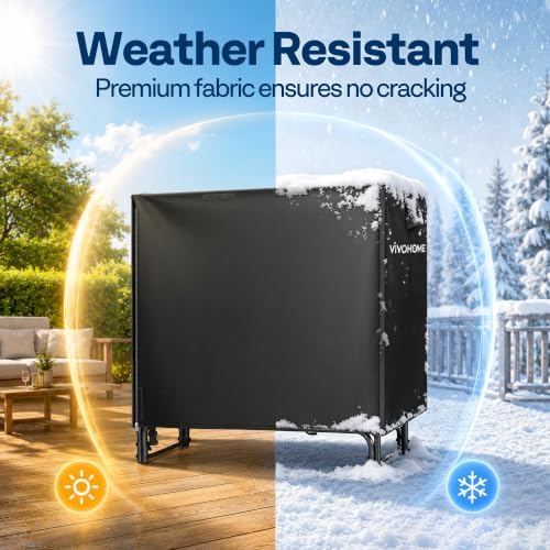 VIVOHOME 4ft Waterproof Outdoor Firewood Log Rack Cover - Image 2