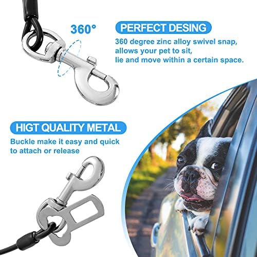 Dog Seat Belt Harness for Car, No Chew Tether Cable Vehicle Dogs Accessories - Image 6